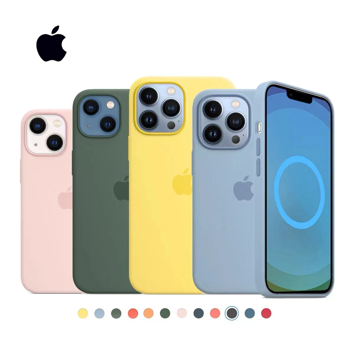 Оригинальный официальный Apple Magsafe силиконовый Магнитный чехол для iPhone 13 12 Pro Max Mini