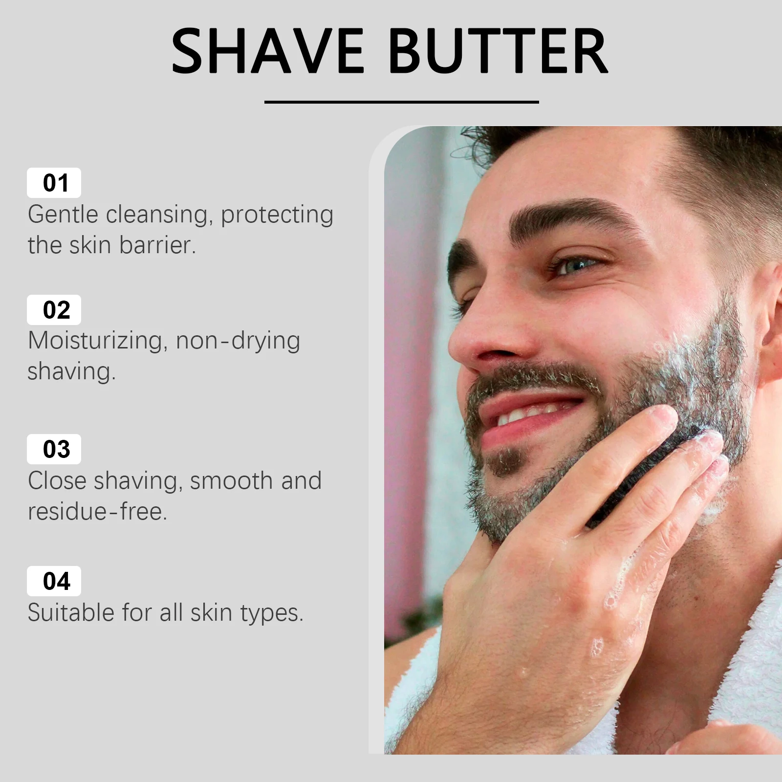 Men's Shaving Soap Gently Cleansing Smooth Shave Experience Deep Moisturizing And Soothing Dry Skin