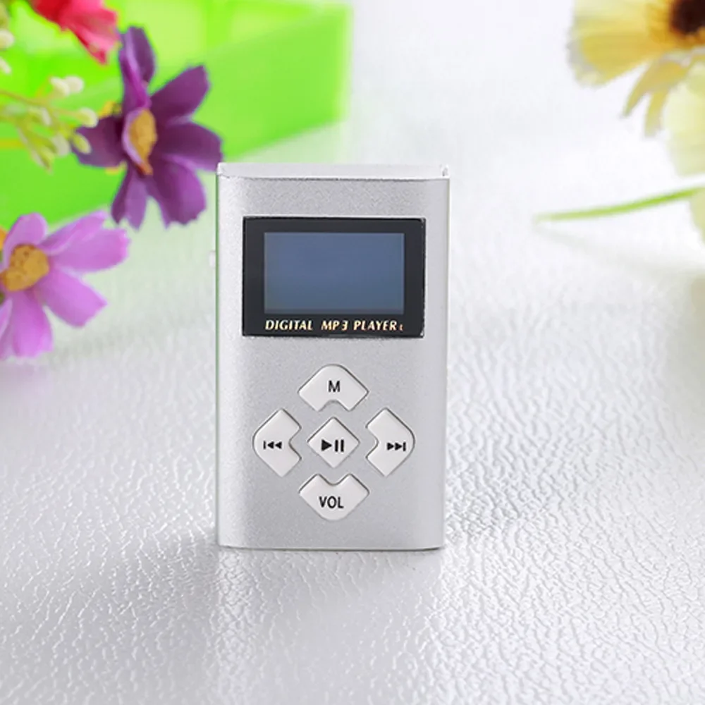 Фото Прямая поставка, мини Usb-клипса, портативный музыкальный MP3-плеер с ЖК-экраном, поддержка 8 Гб Micro SD TF карт, цифровой MP3 №2