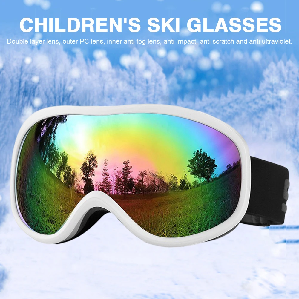 Skiing Goggles Double Layers Windproof Cycling Motorcycle Goggles UV  Protection Sunglasses Winter Anti-Fog Snowboard Ski Glasses