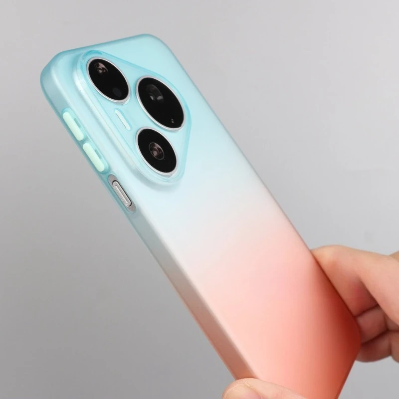 Vibrant Gradient Soft Silicone Shockproof Case - Ultra Thin Transparent TPU Cover
