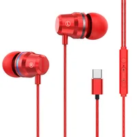 TYPE C USB Wired Earphone Metal Super Bass Stereo Music HIFI Sport Headset With MIC Bass For Xiaomi Huawei Headphones 1