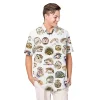 Jumeast Cute Hedgehog Pattern Short Sleeve Hawaiian Shirt Animal Graphics Polyester Aloha Shirts Tropical Casual Man Clothing 1