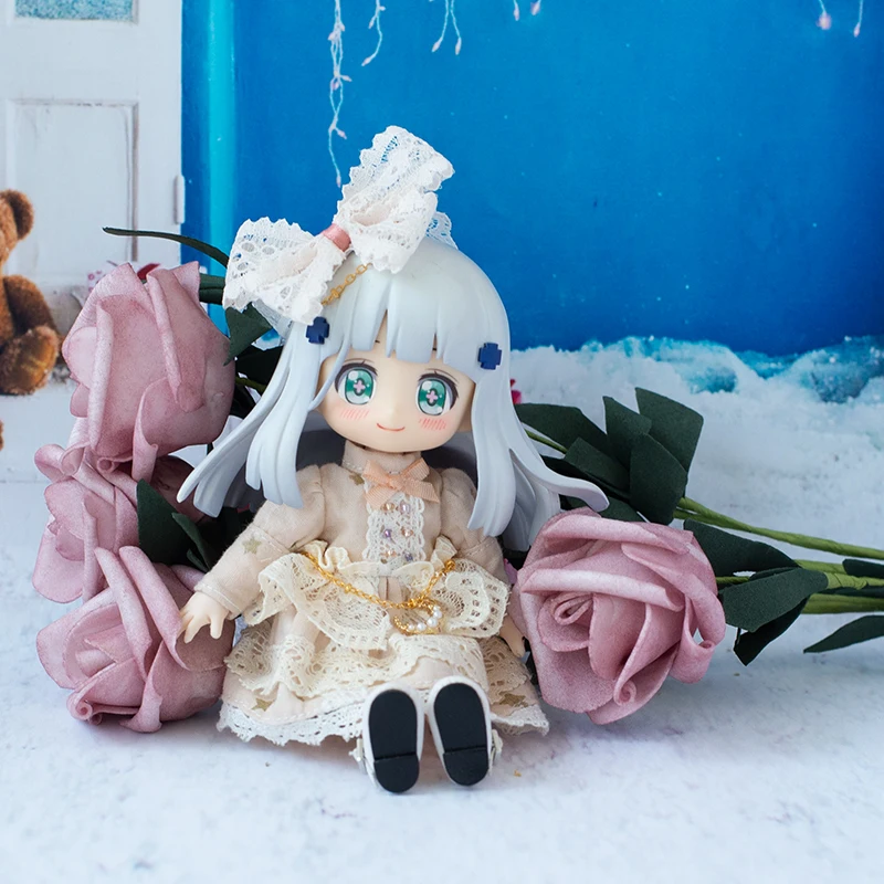 Beautiful Ob11 Clothes Ins Style Suit Pink Blue Doll Skirt Clothes Dress For Obitsu11, Gsc, p9, 1/12bjd Doll Clothes Accessories