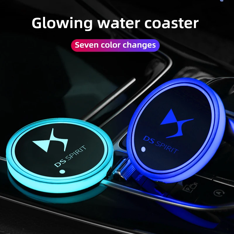 Shoous-Porte-gobelet à eau de voiture, 7 couleurs, chargement USB, lumière  LED avec escales, DS SPIRIT DS3 DS4 DS4S DS5 DS 5LS DS6 DS7 - AliExpress