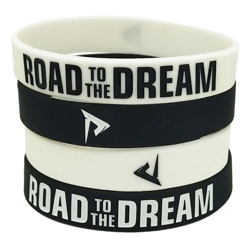 Road to the Dream Rubber Silicone Bracelets&Bangles silicone wristband Ink Filled Letter Women Men Bracelet Rubber Wrstband Gifts SH307 1PC