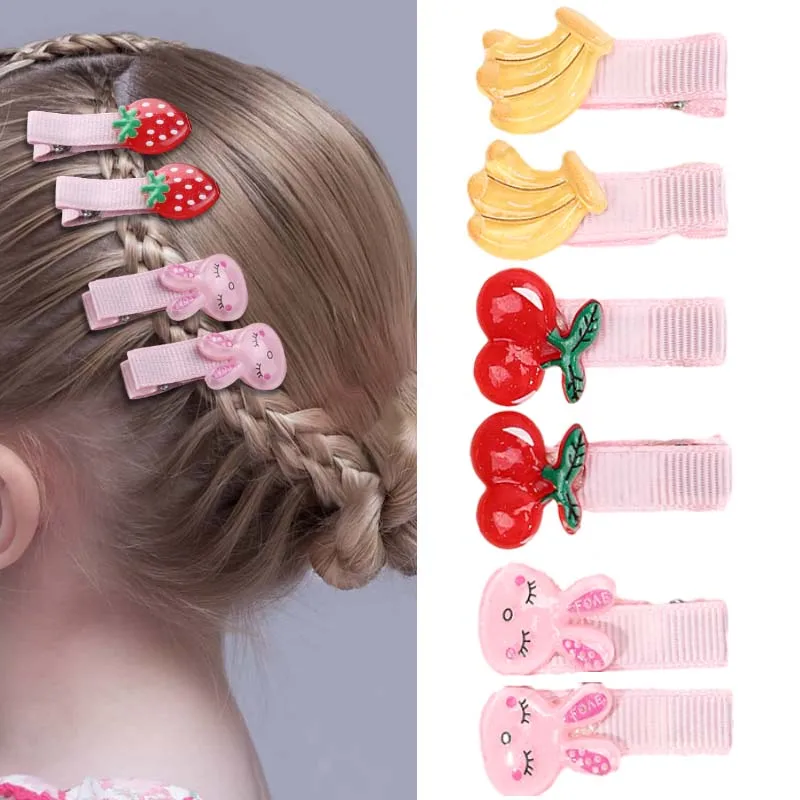 

Oaoleer 5/10Pcs/set Cute Fruits Cherry Hairpins For Baby Girl Lovely Unicorn Hairclips Barrettes Kids Hair Accessories Headwear