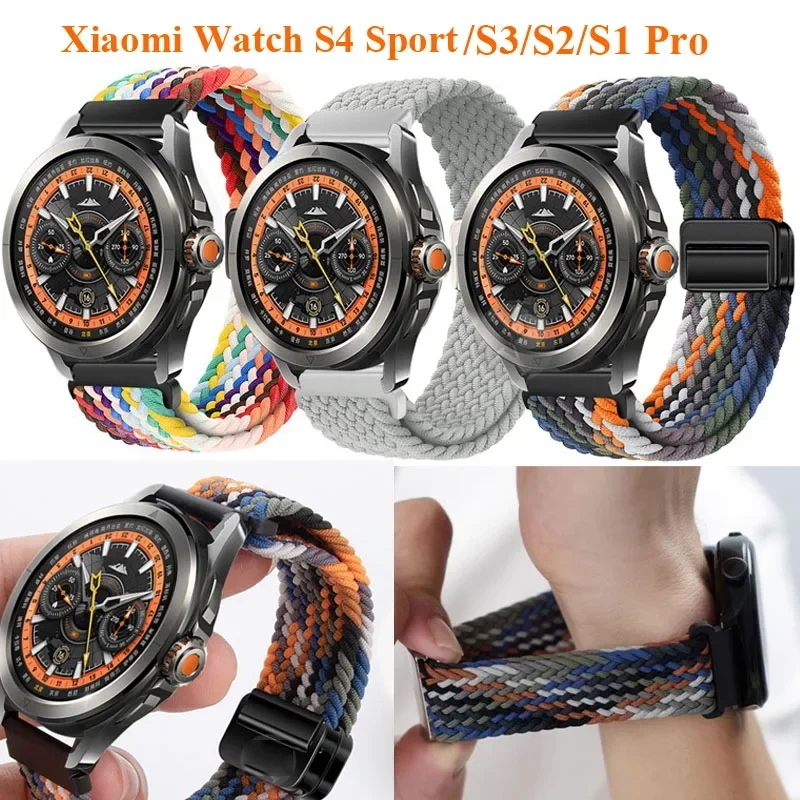 Magnetic Braided Solo Loop Sport Bracelet Band, 22mm