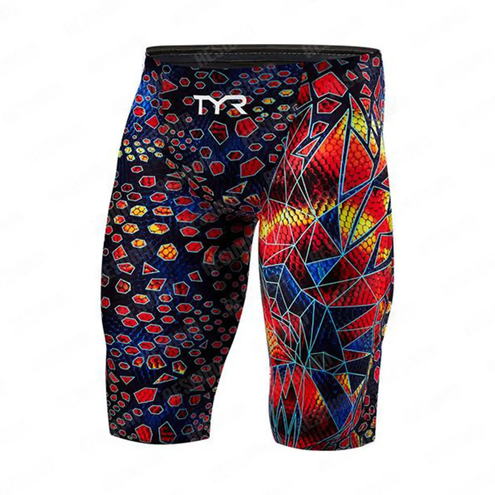Summer Men's Swimming Trunks Athletic Training Swimwear Pro Swim Jammer Swimsuit Shorts Swim Trunks GYM Beach Surf Tights Shorts 3
