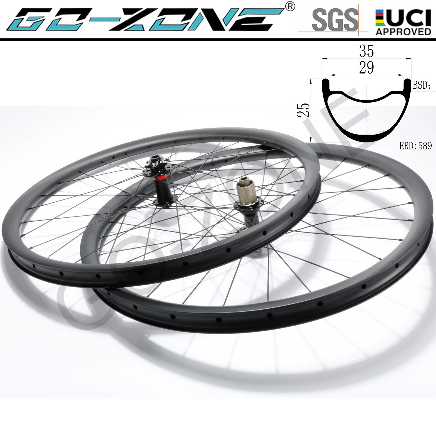 Ruote Mtb In Carbonio Super Leggero 29 Tubeless 35X25Mm Shiman0/Sram Xd/ Shiman0 Ms12S Ruote Per Bicicletta Mtb In Carbonio Approvate Uci