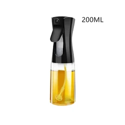Oil Spray Bottle - 200ml Cooking & BBQ Dispenser for Kitchen and Outdoor Use (Black)
