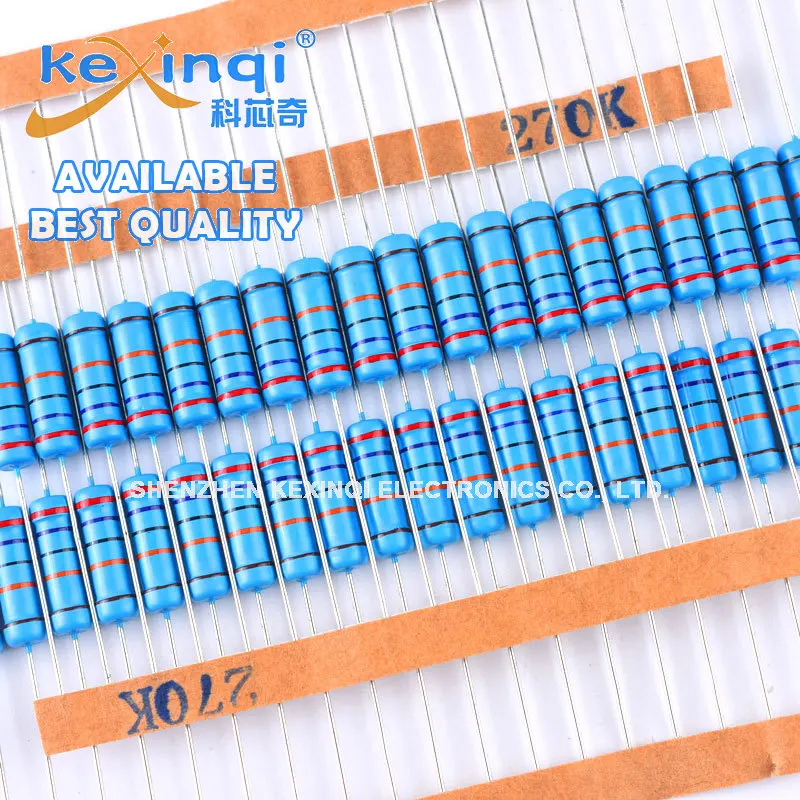 10pcs 2W Metal Film Resistor 1% 0.1R-2.2M Ohm