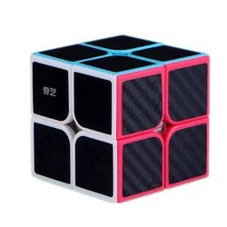 Enhanced Product Title: QiYi QiDi Speed Magic Cube - 2x2 Educational Puzzle Toy (Carbon Fibre)