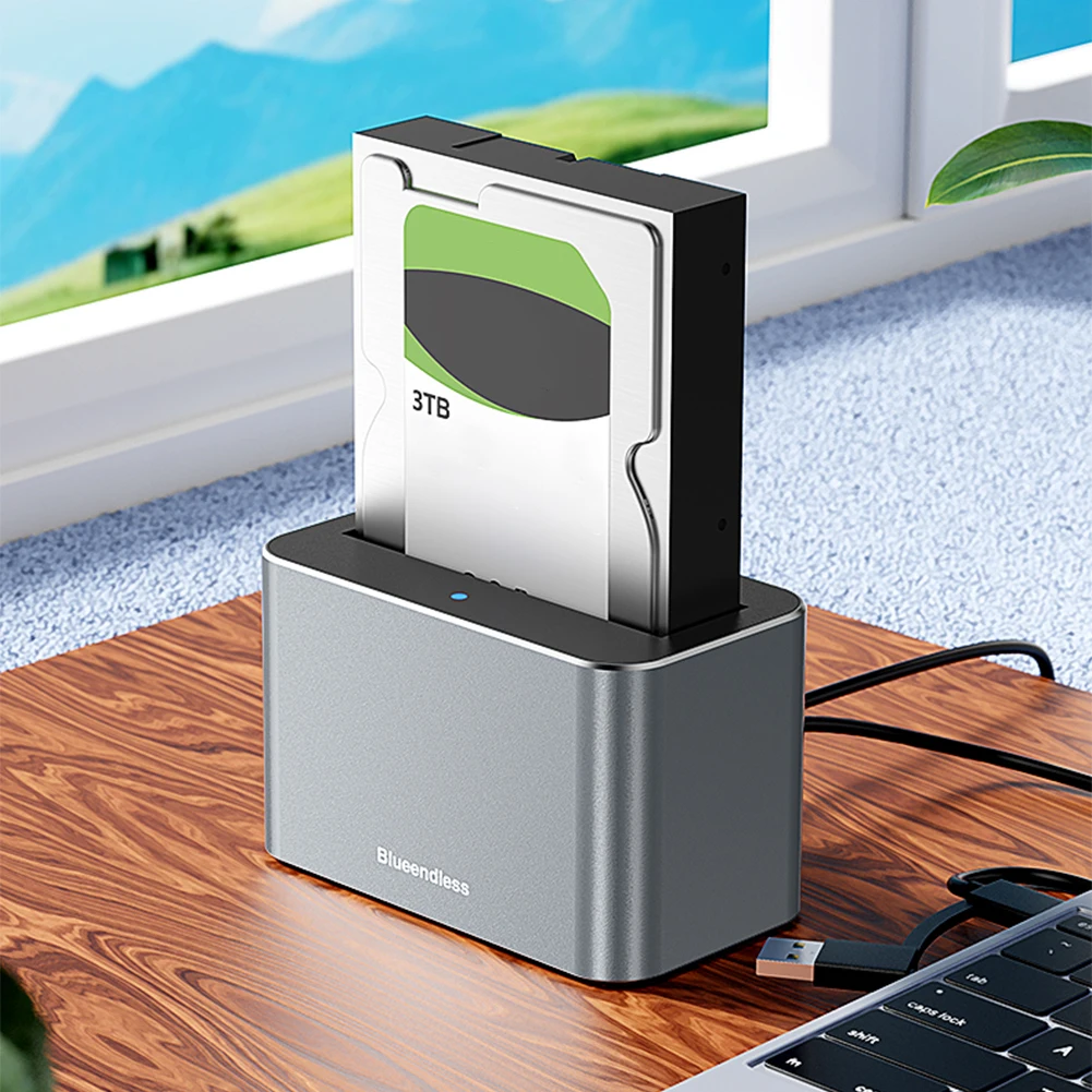 Hard Drive Dock SAS To USB 3.0 Adapter Support Up To 20TB USB External Disk Box Enclosure Case for 2.5/3.5 Inch SATA/SAS HDD SSD