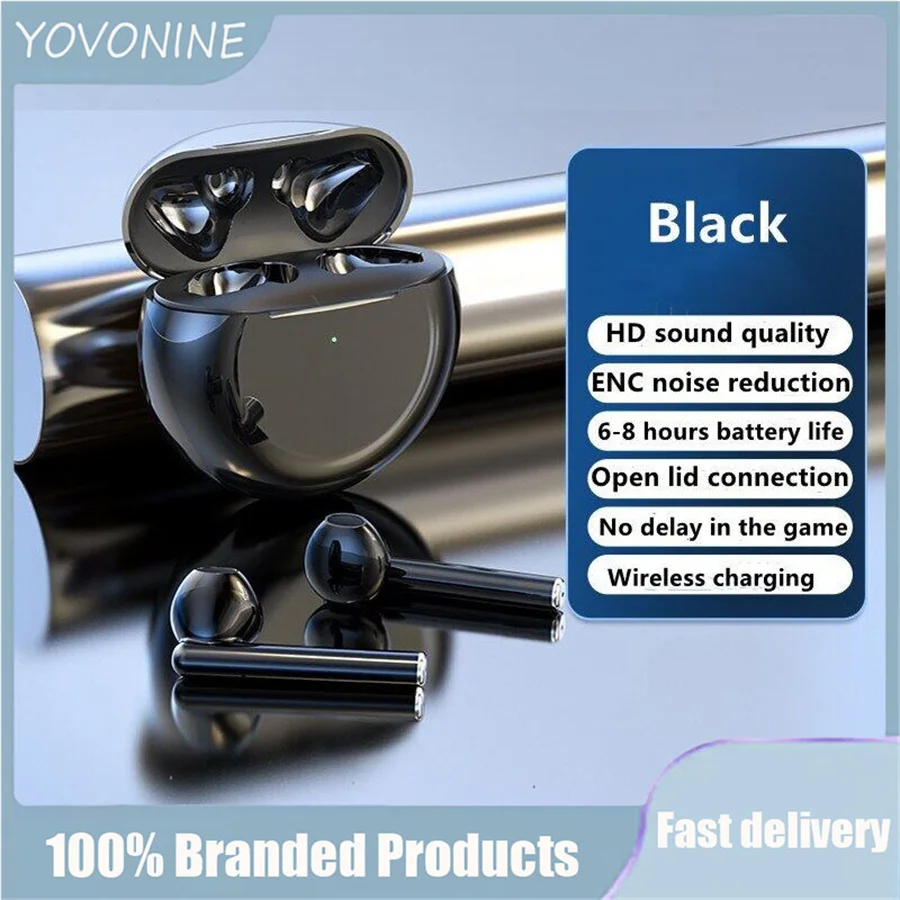 

YOVONINE New TWS Wireless Bluetooth Headphones Waterproof Earphones HIFI 9D Stereo Headsets Gaming Sports Earbuds With Micro
