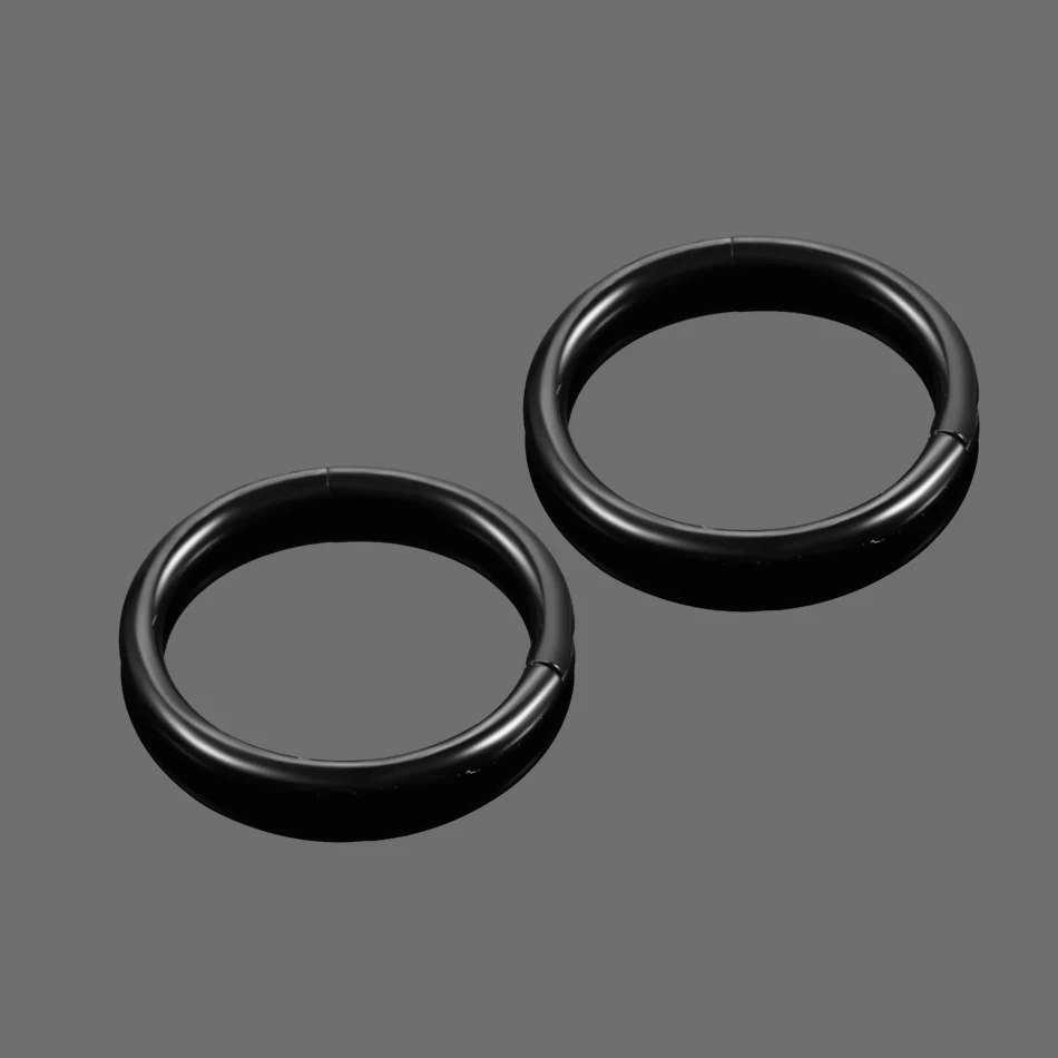 Фото Круглые серьги-кольца G23 с откидным сегментом №5
