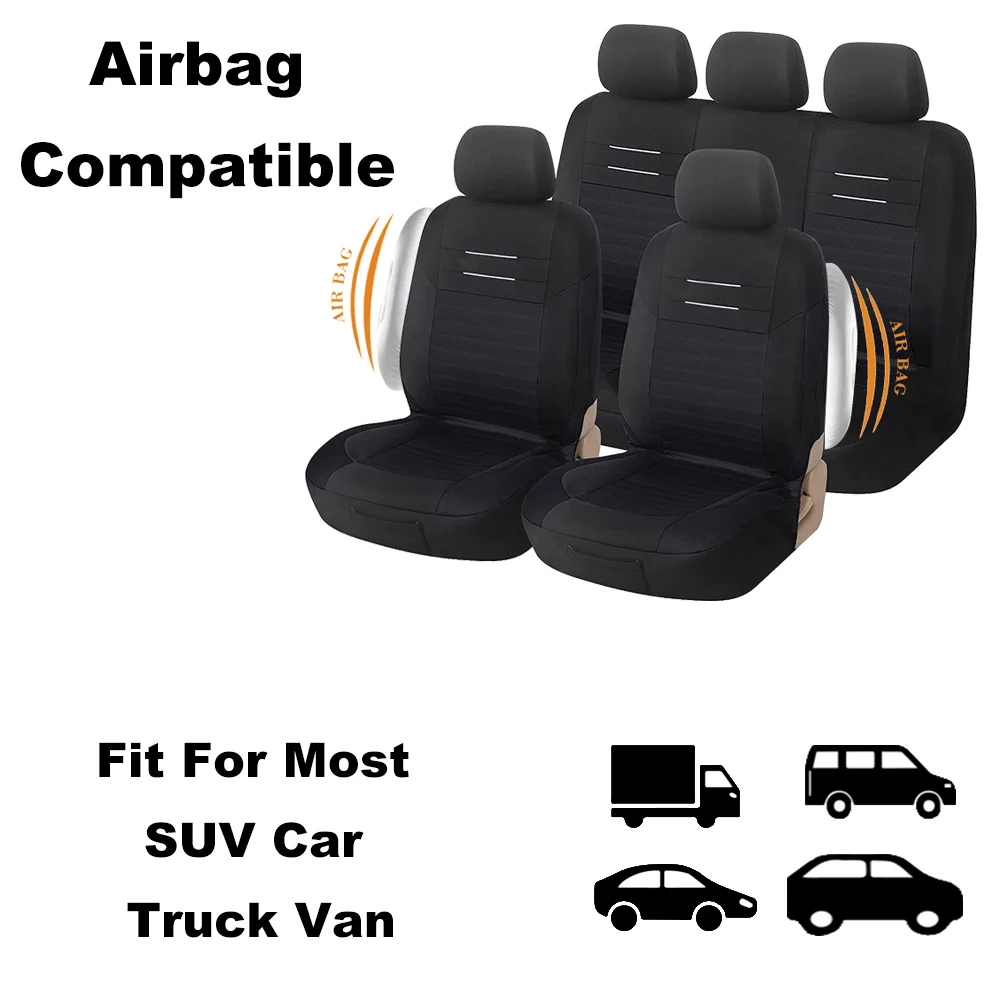Coprisedili Anteriore Posteriore Coprisedili Bicolore Grigio Chiaro/nero Compatibili Per Toyota Aygo | Set Completo Anteriore E Posteriore Copri Sedie