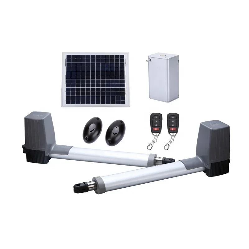 

Smooth Operation Manual Release DC24V Double Arm Automatic Swing Gate Motor Solar Swing Door Opener double swing gate opener kit