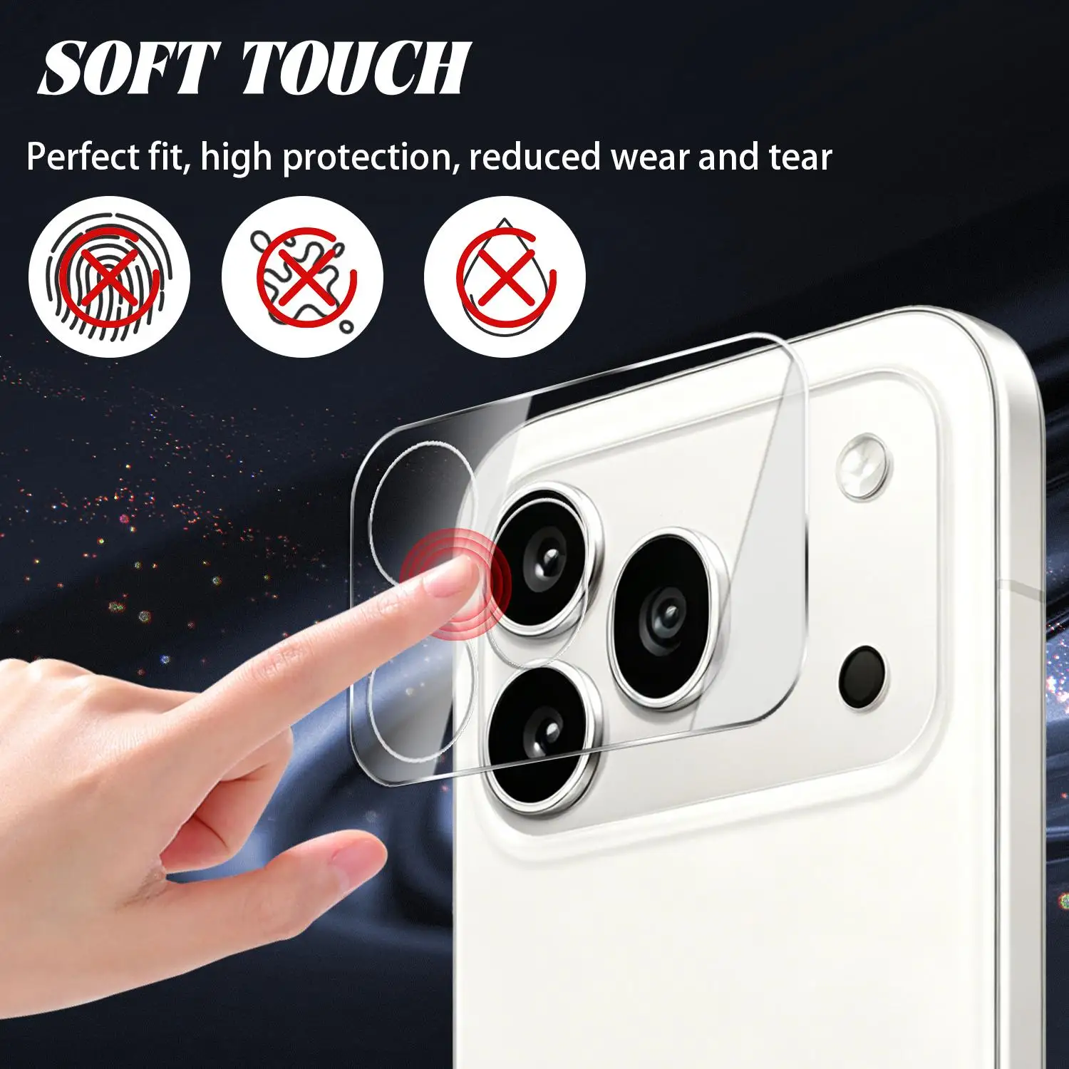 Premium HD Clear Camera Lens Protective Tempered Glass - Anti-Scratch Cover Films