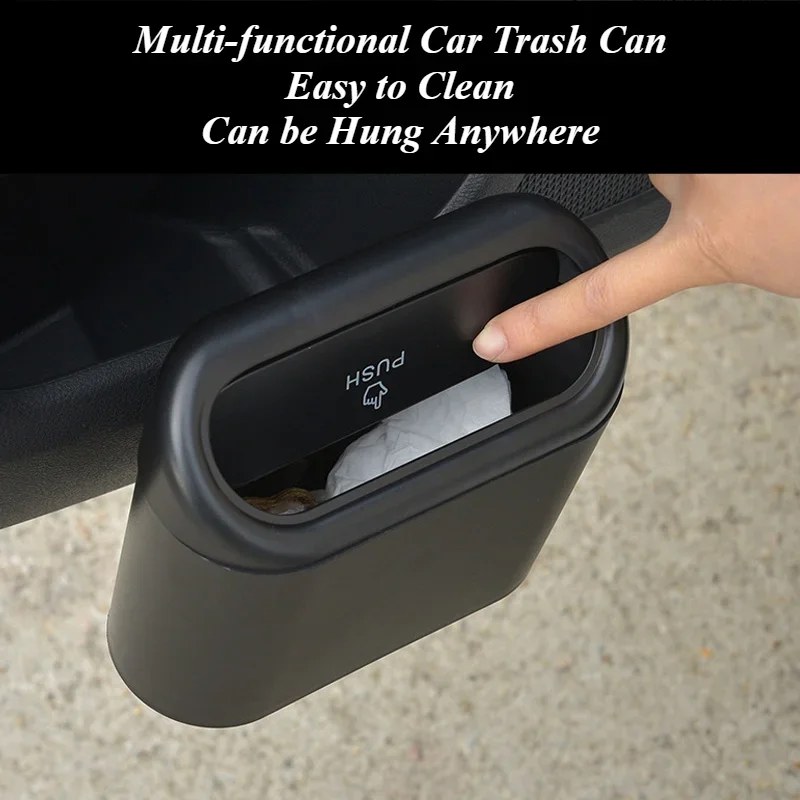 Car trash can, garbage bag, foldable car interior, multifunctional hanging storage for car supplies-Interior modification
