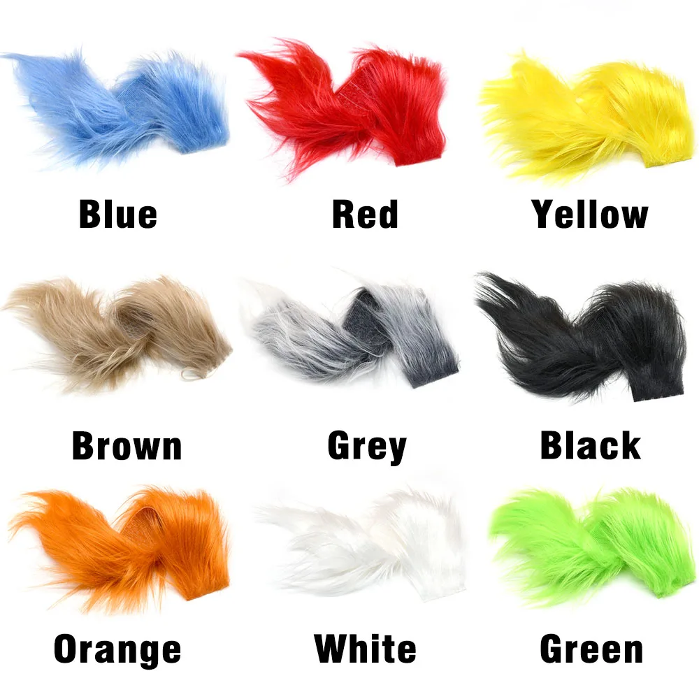 Vibrant 9-Color Synthetic Long Hair Craft Fur