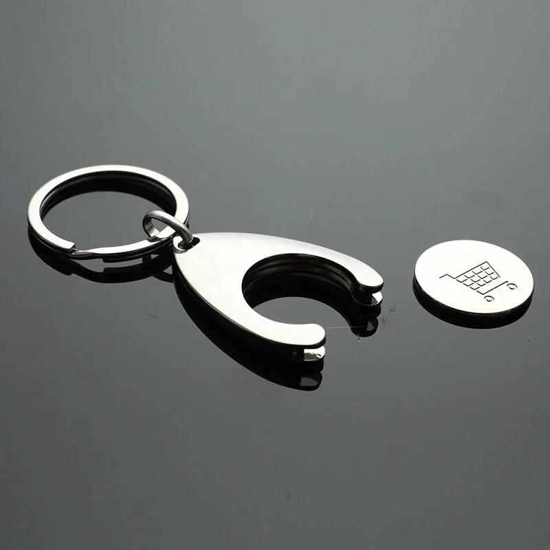1Pcs New Keychain Shopping Cart Pluggable Design Keychain For Car Key Ring Holders Shopping Cart Coin Keychain Keychain Designer