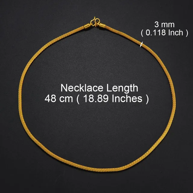Anniyo Gold Color African Chain Necklaces for Women Ethiopian Jewelry #335006 4
