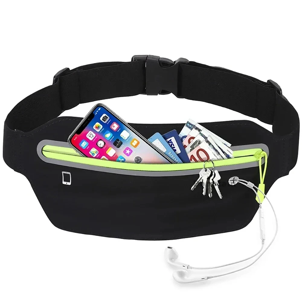 New Outdoor Sports Fitness Mobile Phone Waist Bag Elastic Waterproof Close-fitting Phone Bag Coin Purse Running Belt Bag 3