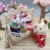 1/12 Forest Family Cute Plush Bunny Clothes For Dolls 9cm Mini Reindeer House Accessories Fashion Dress Up Dollhouse Girl Gifts 1