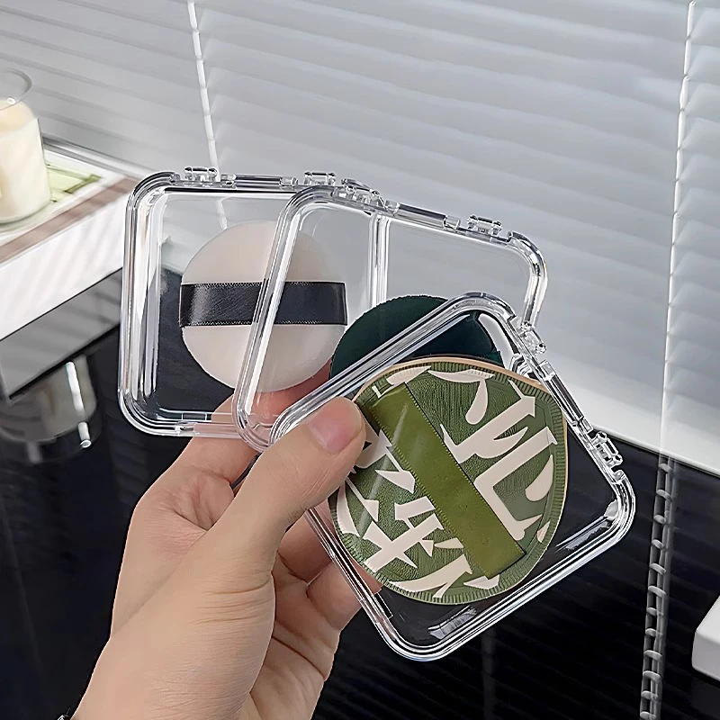 Makeup Puff Display Box Makeup Egg Storage Rack Air Cushion Puff Transparent Storage Holder Desktop Organization Tool 3
