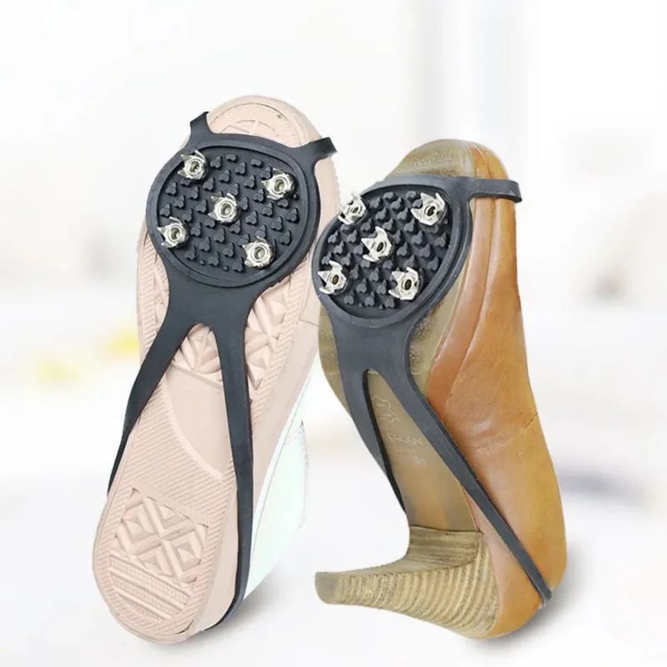 Sneeuwklauwen voor schoenen, 5-klauwen anti-slip overschoenen, antislip ijsgrepen voor laarzen, antislip outdoor spikes voor winterwandelingen, sneeuwwandelingen, klimmen, bergbeklimmen, joggen