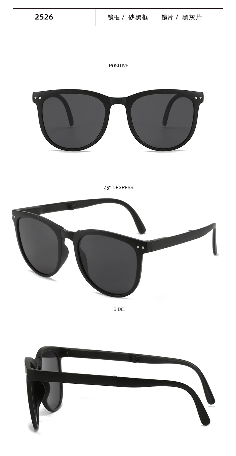 UV400 Anti-Ultraviolett-Sonnenschutz-Sonnenbrille für Herren, praktische Sonnenbrille mit ovalem Rahmen, faltbare Sonnenbrille, Damen-Polarisatoren – Detail 9