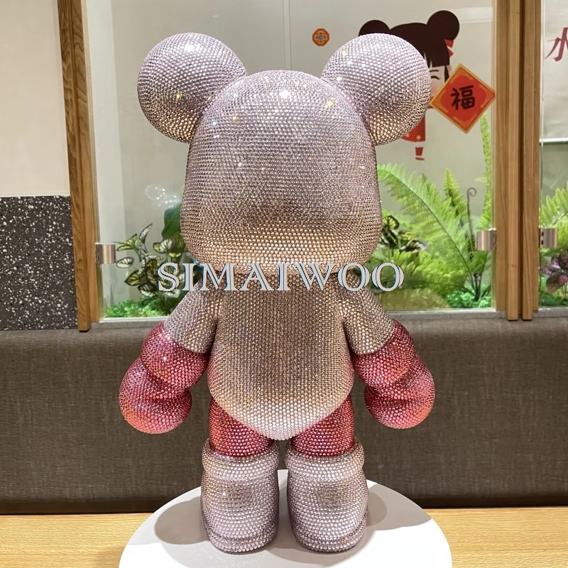 Anpassbare Strass Space Bear glänzende Kristall Tier Figur Handwerk Kreuzstich Mosaik Shop Dekor Puppe Weihnachtsgeschenk – Detail 4