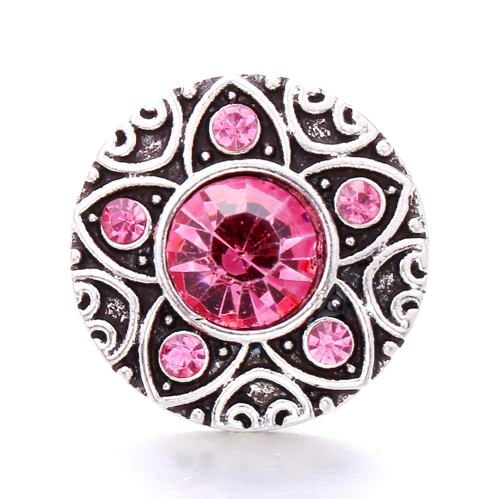30pcs Flower 18mm Snap Buttons for Snap Bracelet Bangle DIY Button Jewelry Making