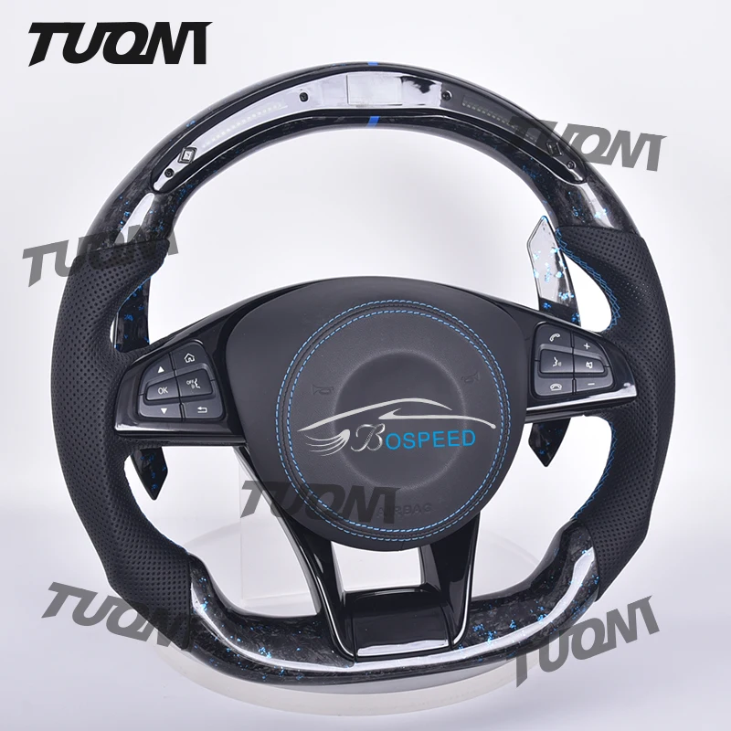 

LED Forged Carbon Fiber Car Steering Wheel For Mercedes Benz W205 AMG W212 W213 CLA C300 S550 C63 AMG GT SL500 G63 SLK R172