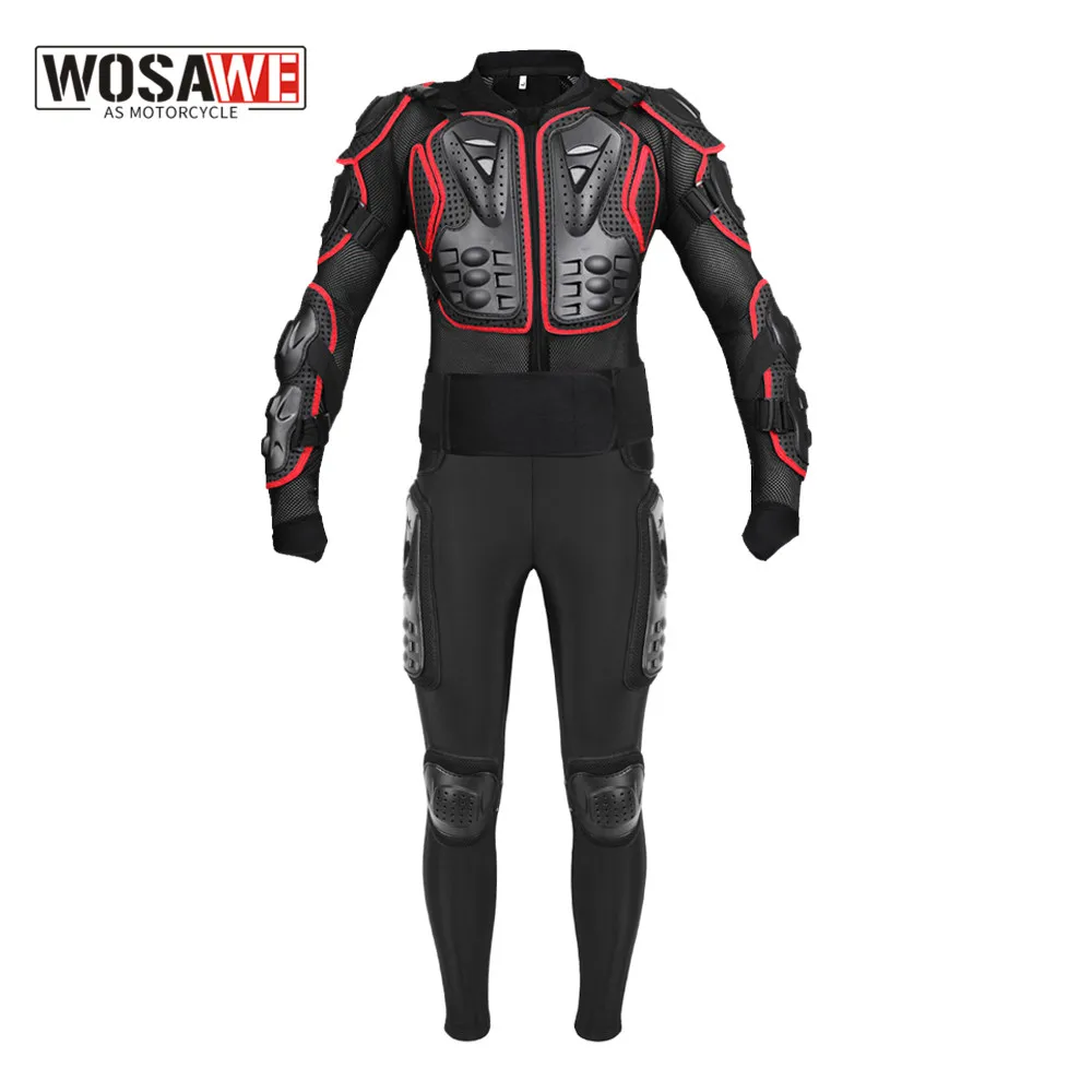 WOSAWE Motorcycle Protective Suit Motocross Pants Long Armor Ski Skating Cycling Riding Touring Protective Gear Hip Protector