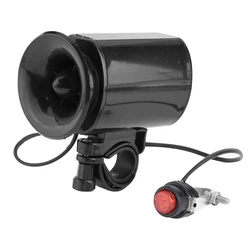 Enhanced Bike Handlebar Electronic Horn with 6 Super Loud Sounds (Black)