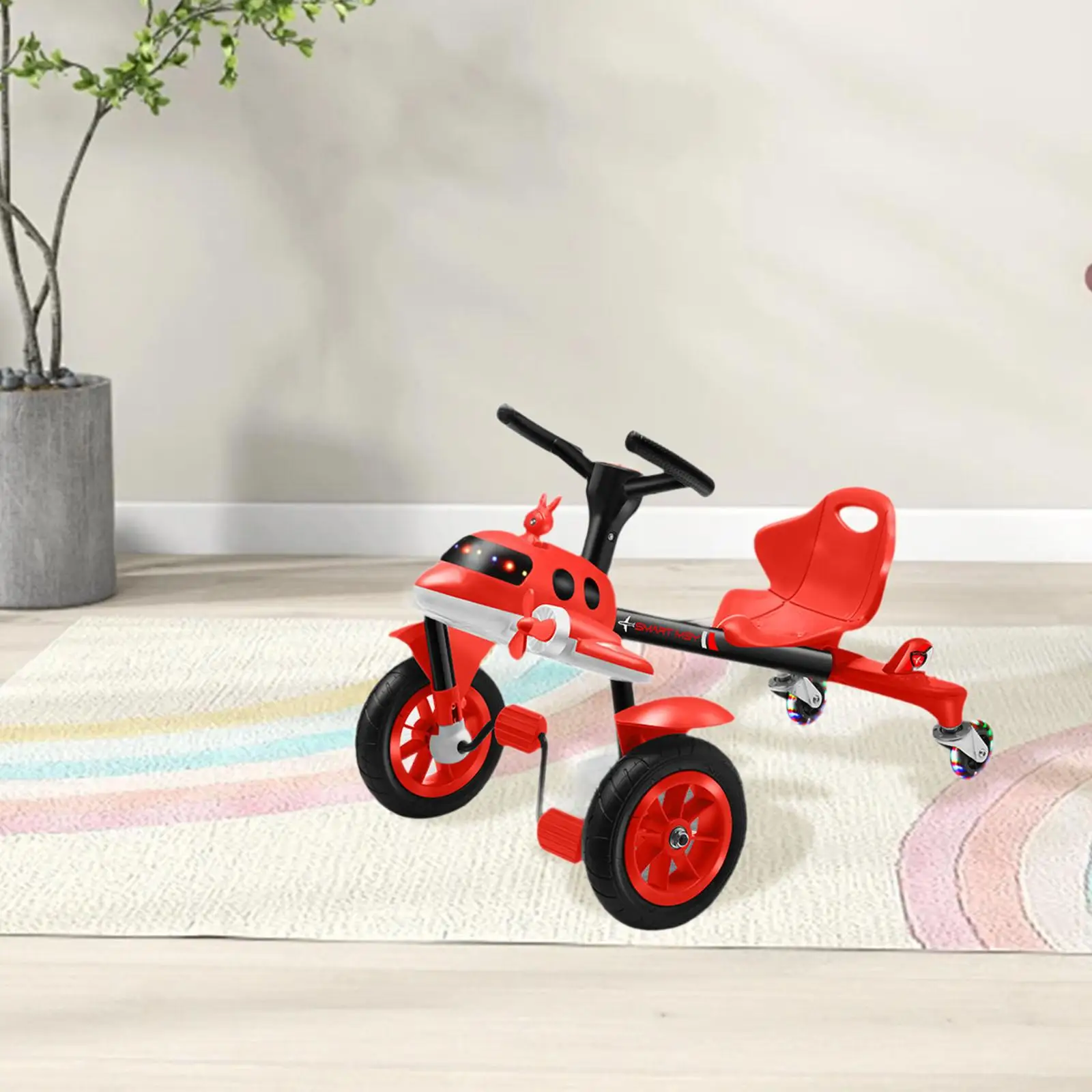 Drifting Go Kart Portable Classic Colorful Lights Adjustable Electric Go Kart Scooter for Kids for Children Kids 8-12 Years Old