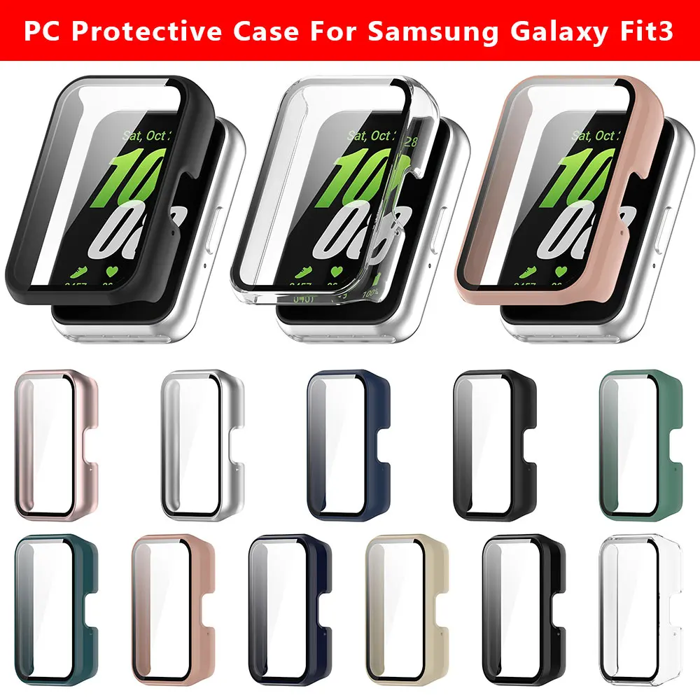 

Защитный чехол из поликарбоната для смарт-часов Samsung Galaxy Fit3, ударопрочный жесткий полноэкранный защитный чехол для часов