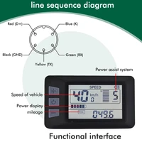 UART2 P3H vélo électrique LCD affichage compteur SM/prise de connexion étanche Ebike accessoires d'affichage intelligent 5