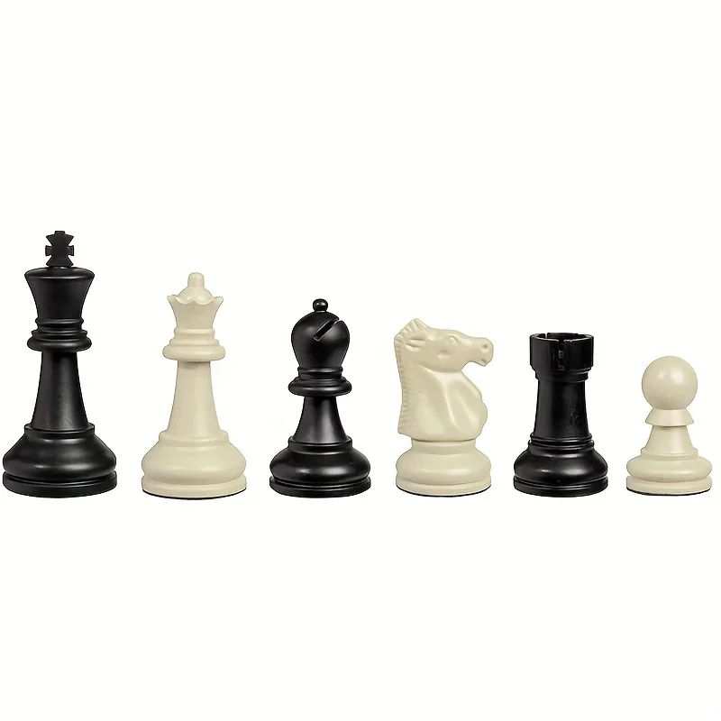 Full Plastic Chess Pieces King Height 7.5CM 32