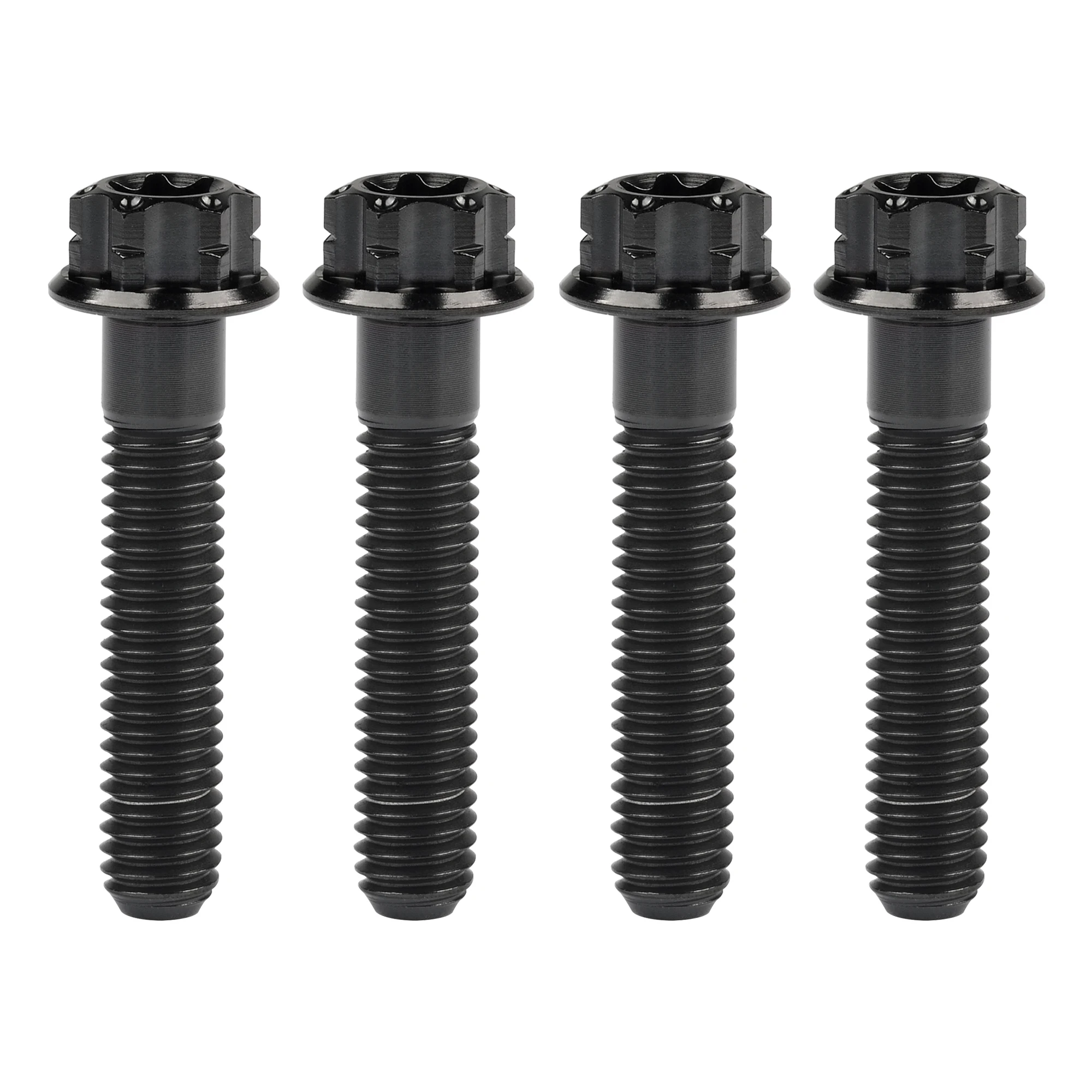 Catdogbear 4PCS Flange Head Titanium Bolts M6 x10 15 20 25