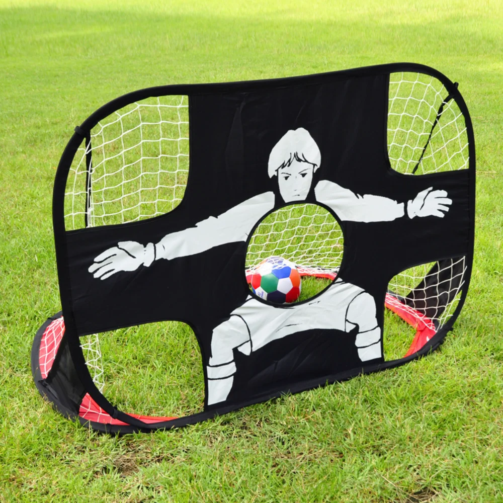 2 Cibles Football 58x65 Cm - Filet Avec Sangles Réglables, Installation Sur But, Entraînement Tir Précision