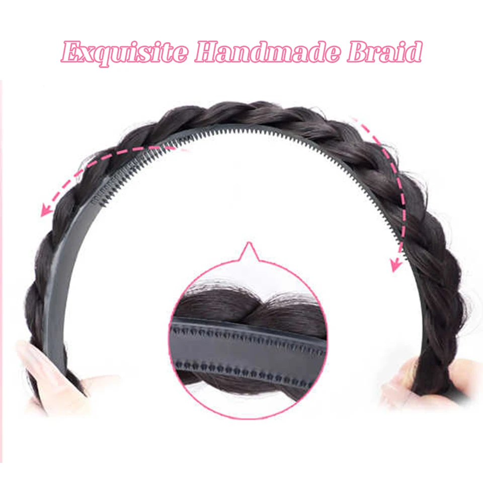 Synthetic Braided Headband Wig for Women
