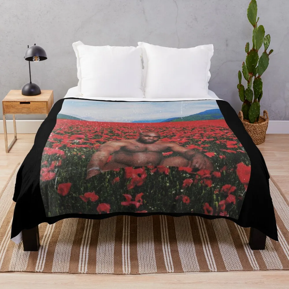 

Barry Wood on a Flower Field Throw Blanket Fluffy Shaggy Blanket Decorative Throw Blanket Sofas