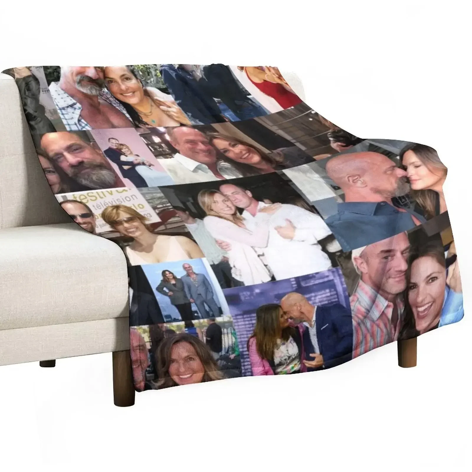 

Chris Meloni and Mariska Hargitay Throw Blanket Hair Sleeping Bag funny gift Heavy Blankets