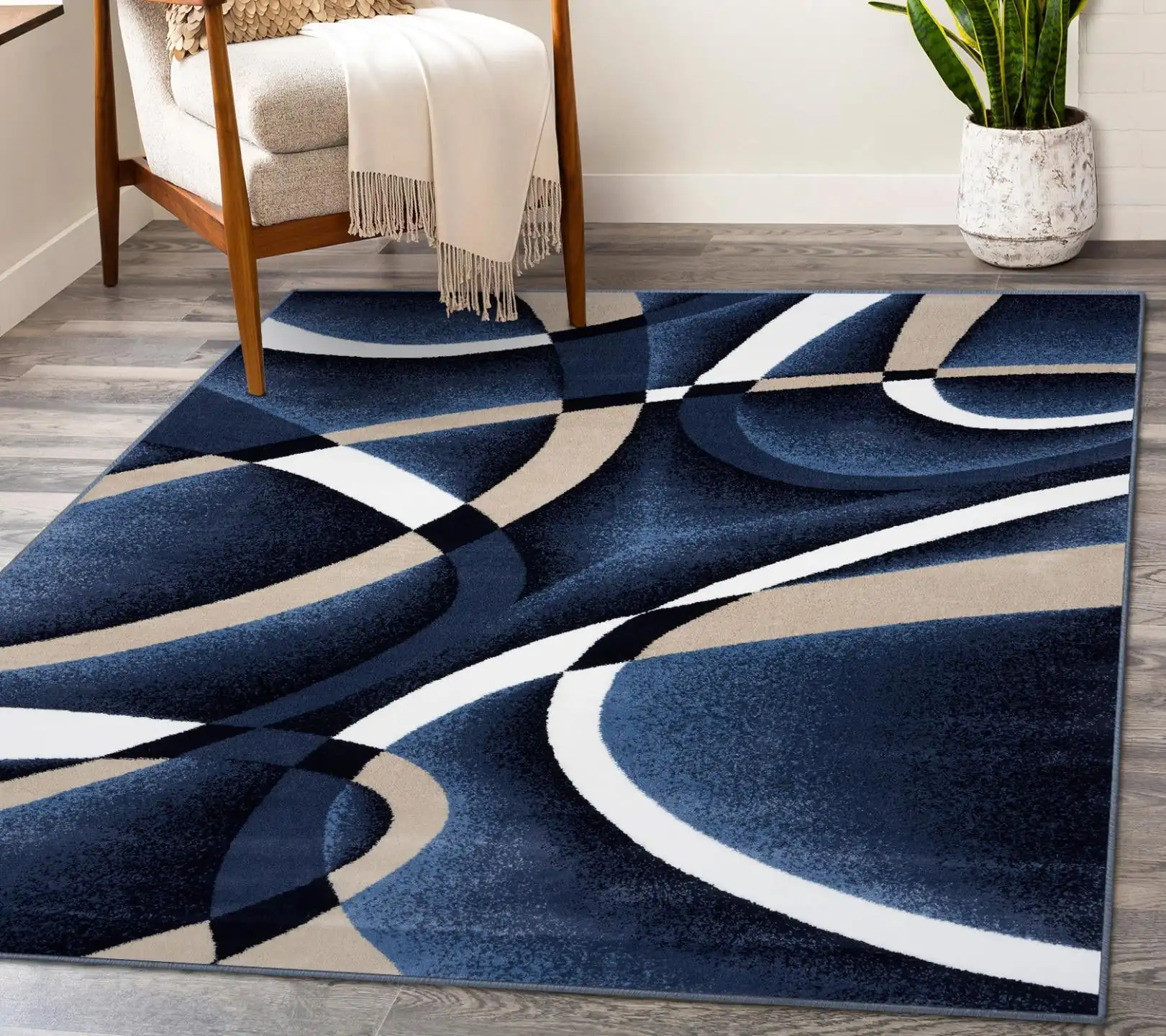1pc Nordic Geometric Pattern Area Rug Living Room Modern Decor Carpet Sofa Table Large Carpet Entrance Door Mat Home Decor 3