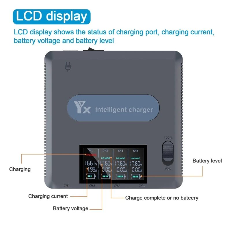 Digital Display Rapid Multi Parallel Charging for Mavic 3 drone battery charger