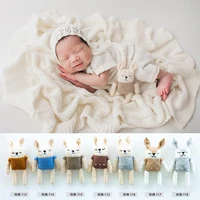 Newborn Photography Doll Props Cute Animals Handmade Knitted Doll Mohair Cartoon Rabbit Toys Studio Shoots Photo Props Accessory 2