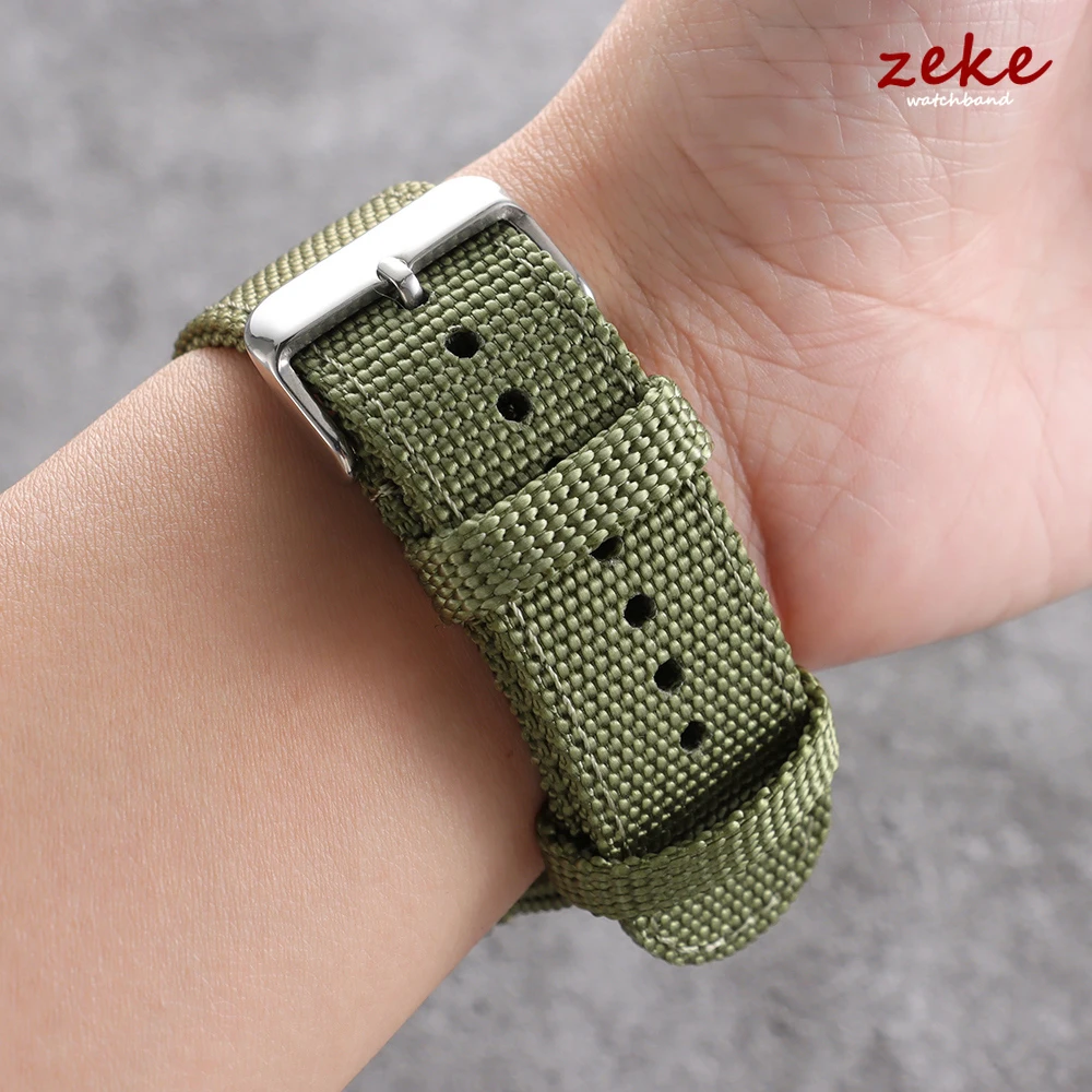 Versatile Quick Release Nylon Canvas Watch Strap - Unisex Replacement Band